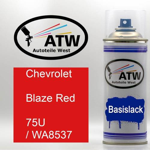 Chevrolet, Blaze Red, 75U / WA8537: 400ml Sprühdose, von ATW Autoteile West.